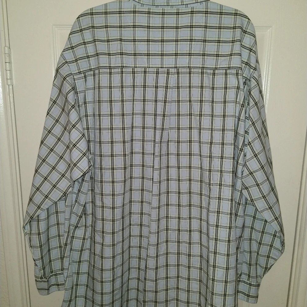 Wrangler Rugged Wear Checkered Long Sleeve Button Down Shirt Men's sz 3XT. - Picture 2 of 6